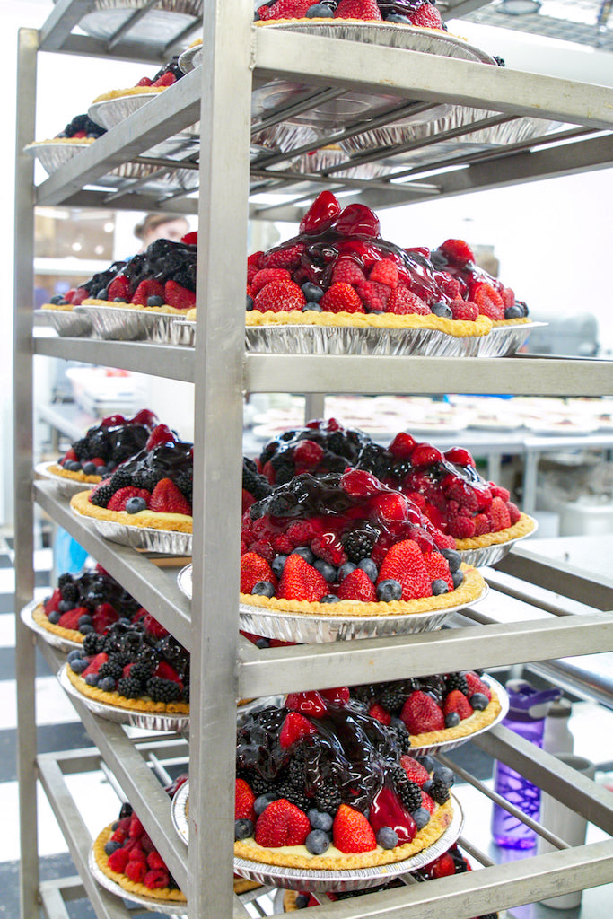 Fresh Berry Custard Pies