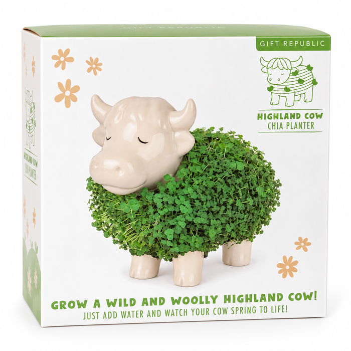 Highland Cow Chia Planter
