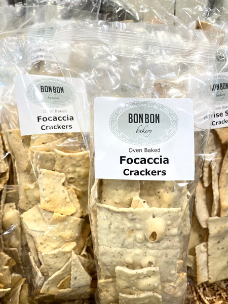 Locally made crackers found in the market of Krause Berry Farms. Enjoy with a meal, soups, cheese boards or on their own.