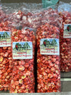 Cherry popcorn is popped here at the farm along with all our other specialty popcorn flavours. 