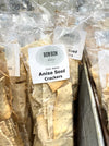 These locally made anise seed crackers pair perfectly with our roasted corn chowder, any cheese board or enjoy them on their own.