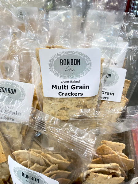 Multi Grain locally made crackers found in the Market of Krause Berry Farms and Estate Winery. Shop local, shop Langley. 