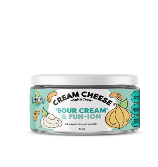 Sour Cream & Fun-ion Cashew Cream Cheese