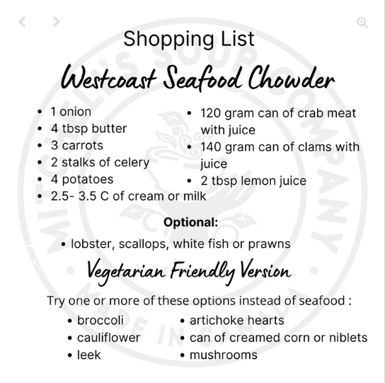 Westcoast Seafood Chowder Mix