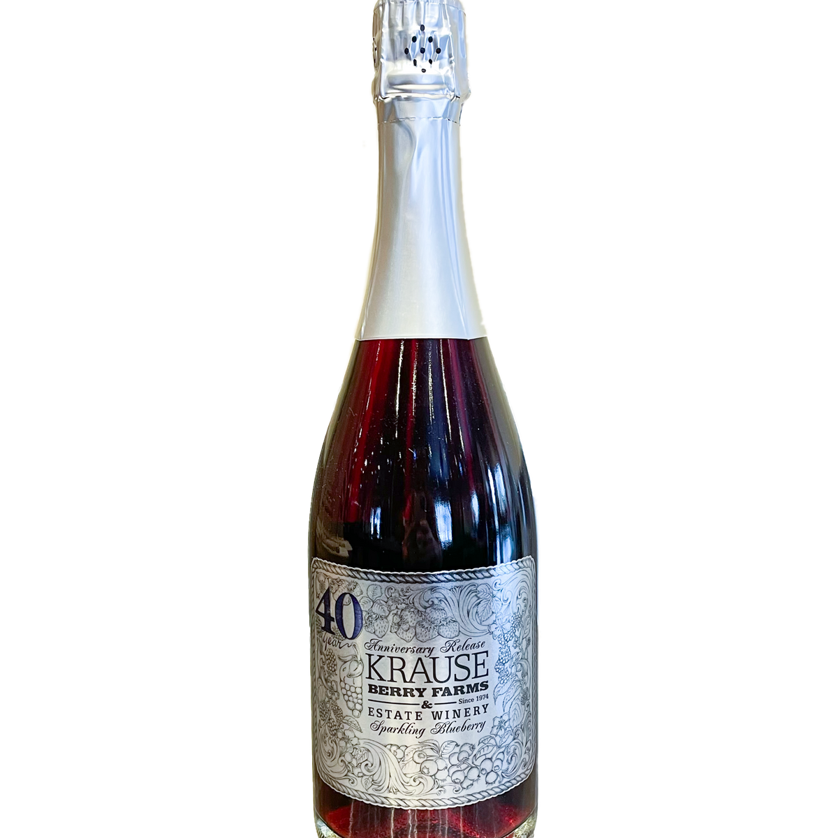BLUEBERRY SPARKLING WINE BOTTLE– Krause Farms Ltd